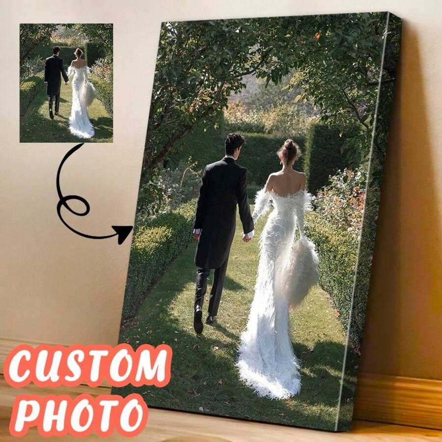 Pet Portrait Custom - 1Pcs Poster Kanvas Bingkai Foto Kustom