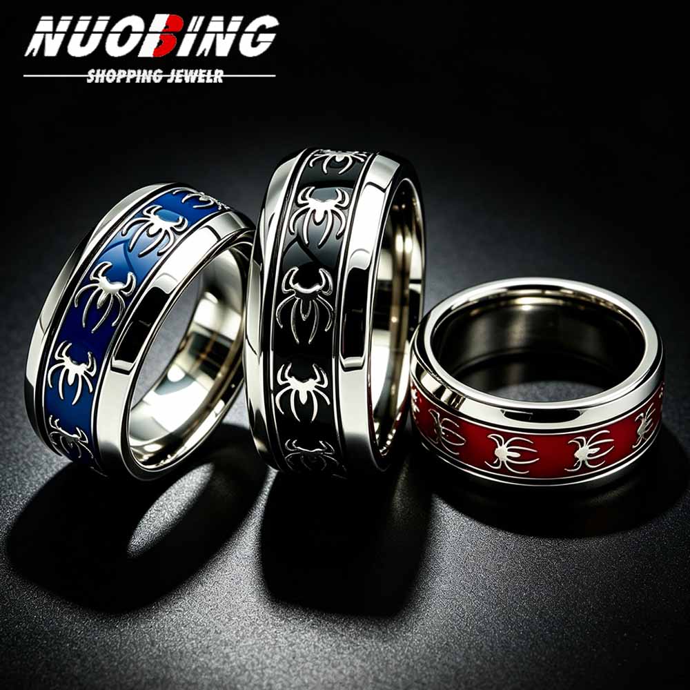 Cincin Laba-laba Punk Vintage  - Initial Ring Custom ulasan dan harga