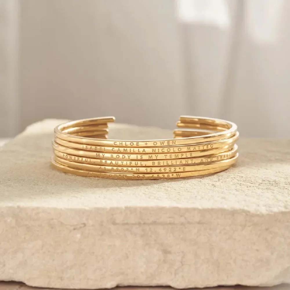 Pasangan Mengukir Nama Teks Ge - Coordinates Bracelet ulasan dan harga
