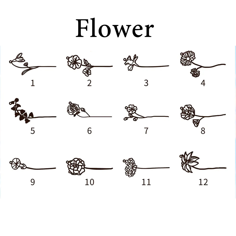 Haiyufly kalung nama kustom un - Birth Flower Necklace ulasan dan harga